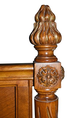 Lot 77 - French Louis XVI style headboard bed frame