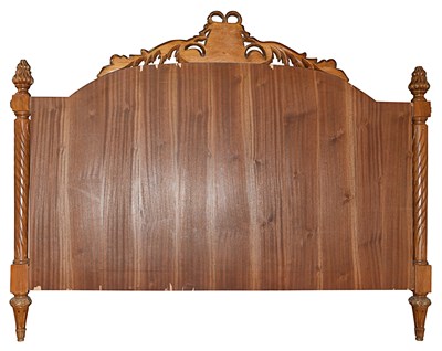 Lot 77 - French Louis XVI style headboard bed frame