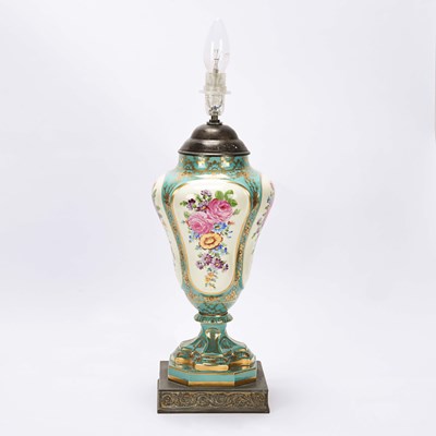 Lot 150 - Lampshade featuring an elaborately bright and vivid floral panel