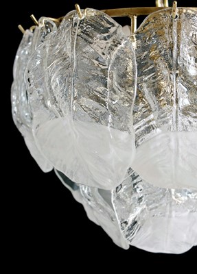 Lot 212 - 1960s chandelier with leaves, by Venini