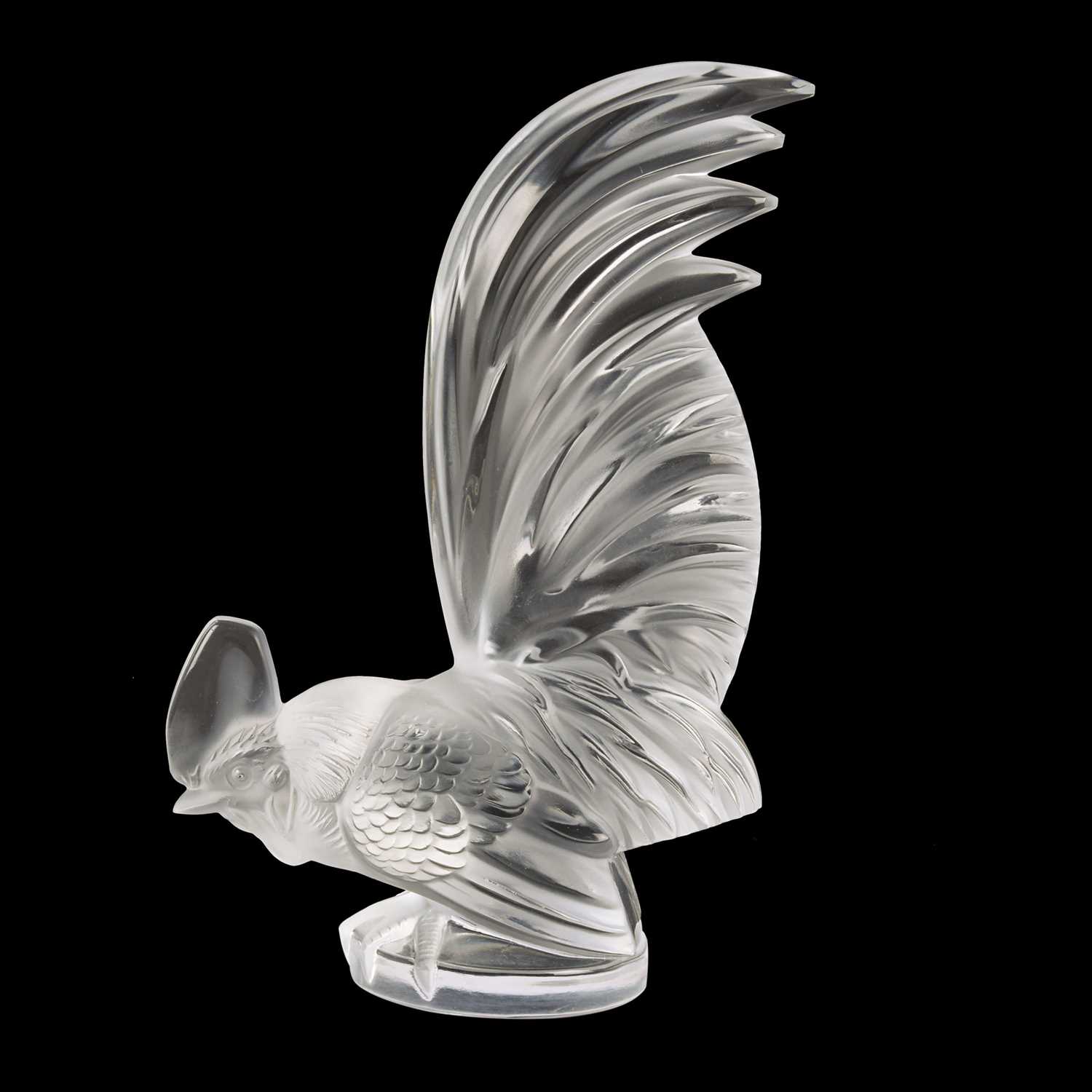 Lot 282 - 20th century Lalique (France) crystal model of a rooster