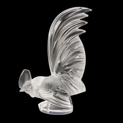 Lot 282 - 20th century Lalique (France) crystal model of a rooster