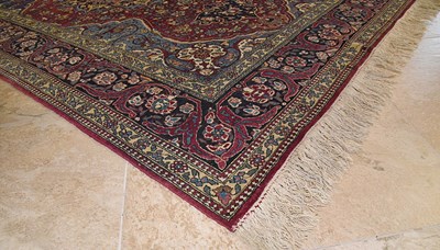 Lot 362 - Early 20th century Isfahan Ahmadi carpet wool on cotton. Circa 1900