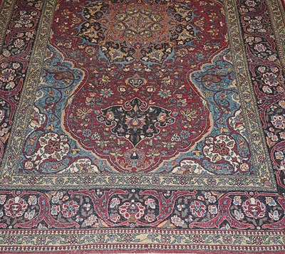 Lot 362 - Early 20th century Isfahan Ahmadi carpet wool on cotton. Circa 1900