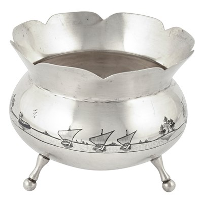 Lot 5 - An early 20th century Iraqi niello silver...