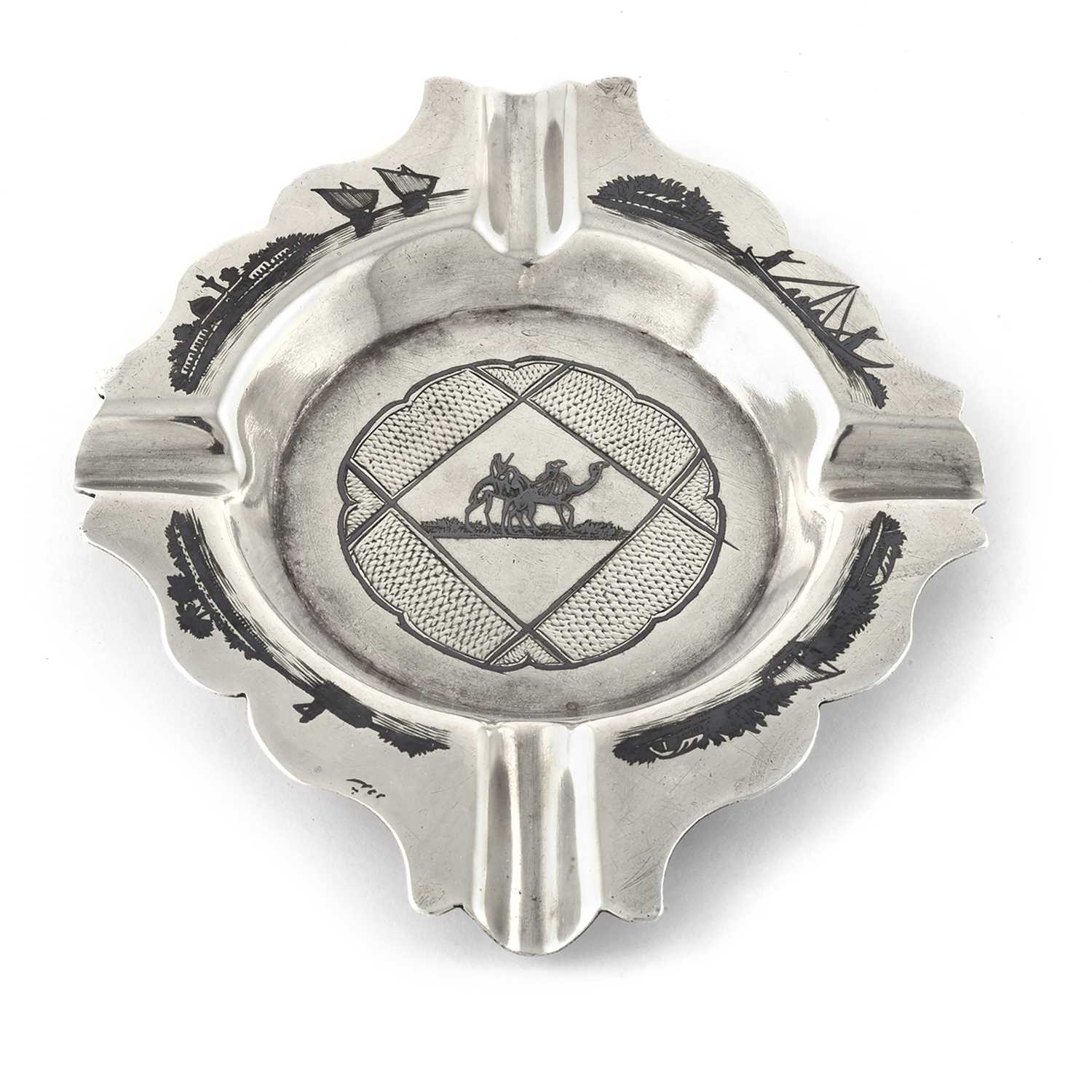 Lot 18 - An early 20th century Iraqi niello silver...