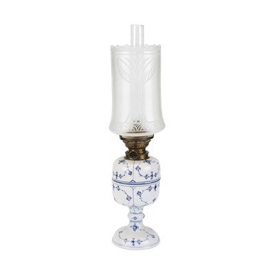 Royal Copenhagen Blue & White Porcelain Oil Lamp