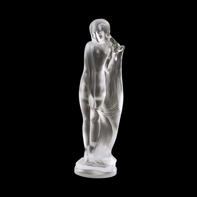 Crystal glass figure of a lady by Lucille Sevin