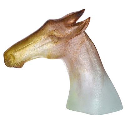 Claude L'Hoste glass sculpture of a horse.