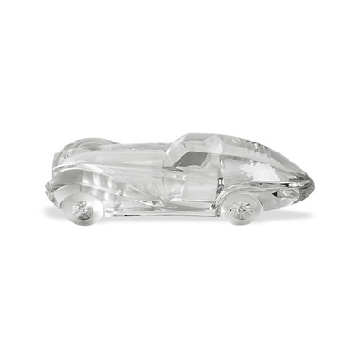 Crystal glass figure of a race car