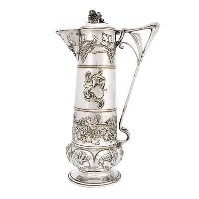 Tall silver plated pitcher