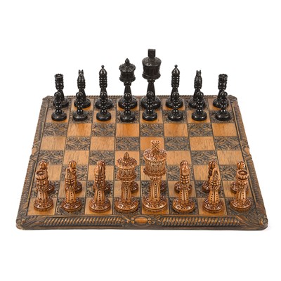 Late 19th century Indian chess set