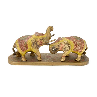 Late 19th century statue of elephants