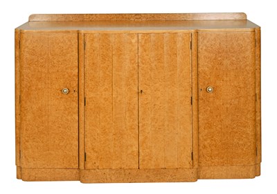 1930s Art Deco Burl Wood Buffet
