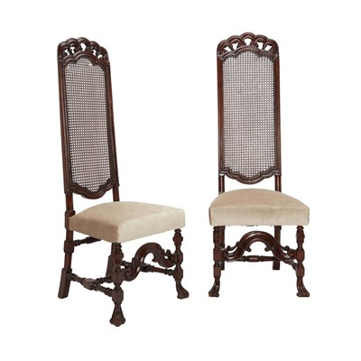 19th century William & Mary style caned back chairs