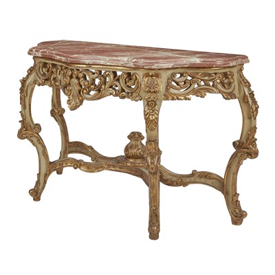 French console with marble top, circa 1860
