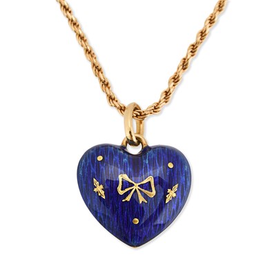 Lot 9 - A 20th century 18k gold Faberge necklace with...