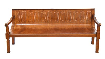 Late 19th to early 20th century wooden bench