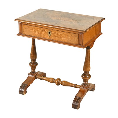 Late 19th century walnut work table
