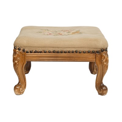 Late 19th century Walnut footstool