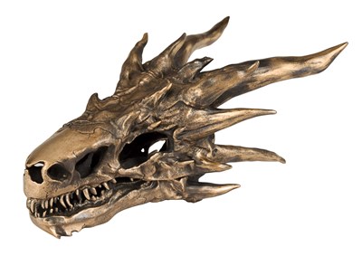 Limited Edition House of the Dragon Solid Bronze Dragon Skull Sculpture (No. 013/150)