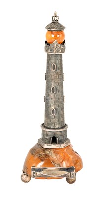 Silver and Amber lighthouse