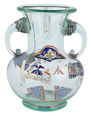 A late 19th century drip and panel vase