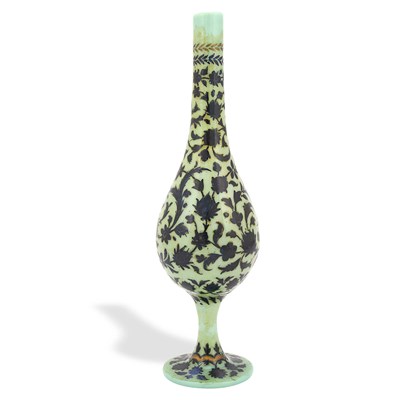 Bohemian opaline glass rosewater sprinkler
