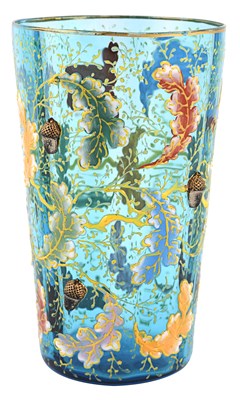 An early 20th century Moser turquoise beaker