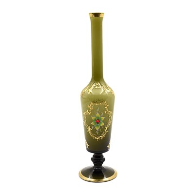 20th Century green glass vase