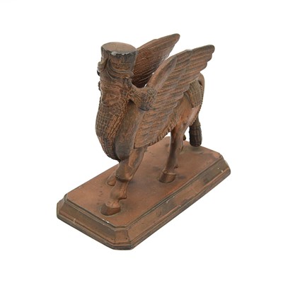 Figurine- Assyrian Lamassu,1900s, Metallic Sculpture with bronze finish