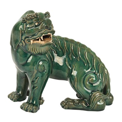 19th-century Chinese ceramic lion