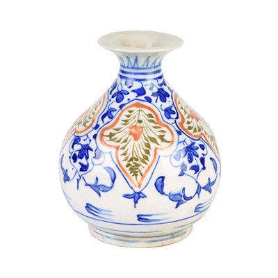 17th century Safavid Kerman pottery nargheela vase.