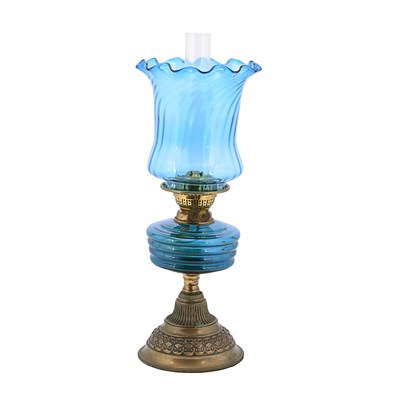 Late 19th century Victorian oil lamp