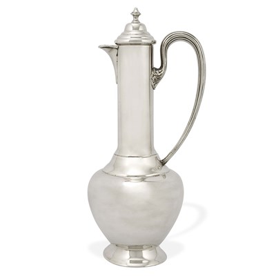 Silver plated Canadian decanter of Oriental design