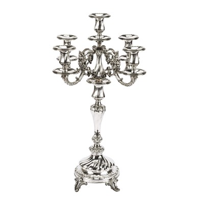 Rococo style silver candelabras
