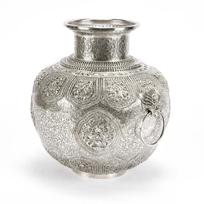 Burmese silver vase