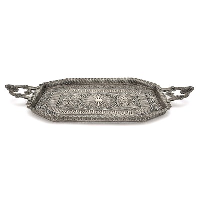 Filigree silver tray