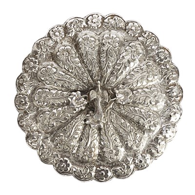 19th century ornate metal decorative mirror