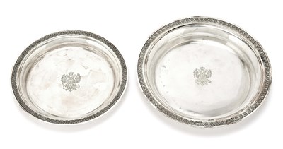 Late 19th century two silver plated Christofle plates
