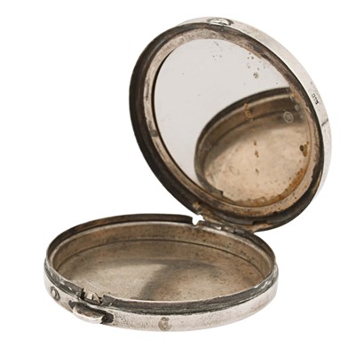 Early 20th century European silver ladies' powder compact