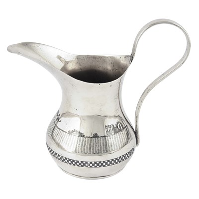 Early 20th century Iraqi niello silver creamer