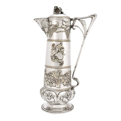 Tall silver plated pitcher