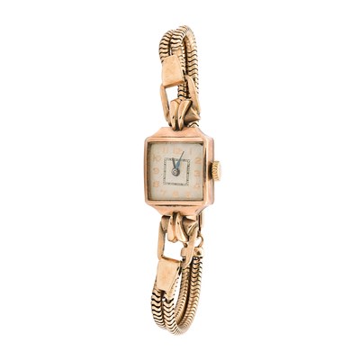 Ladies watch with stamped B & S 9ct.
