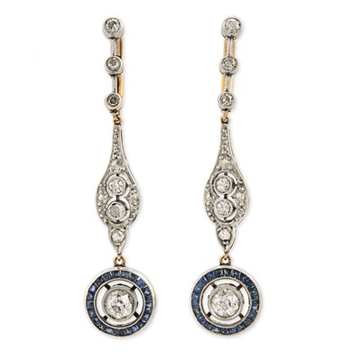 Pair of late 19th century European 18k gold earrings