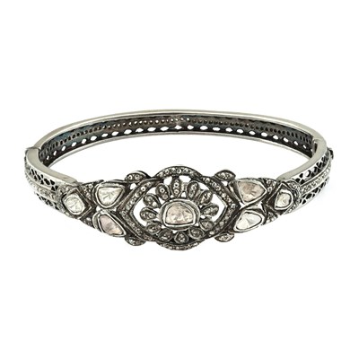 925 blackened sterling silver bangle
