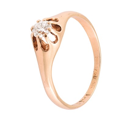 A diamond solitaire ring set with an old cut diamond
