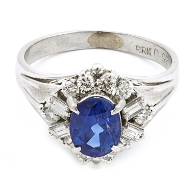 Sapphire and diamond ring set