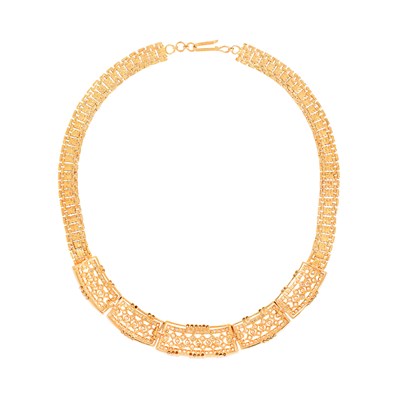 18K Yellow Gold Necklace with Round Brilliant Diamond