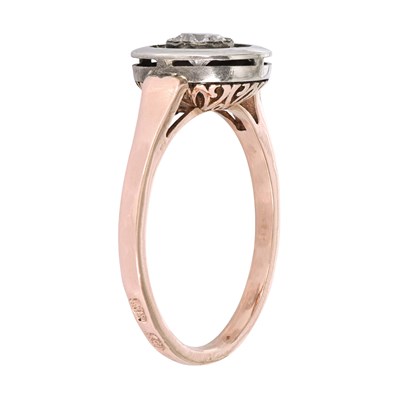 Fabergé 14K Rose Gold and Diamond Ring, Hallmarked Karl Fabergé